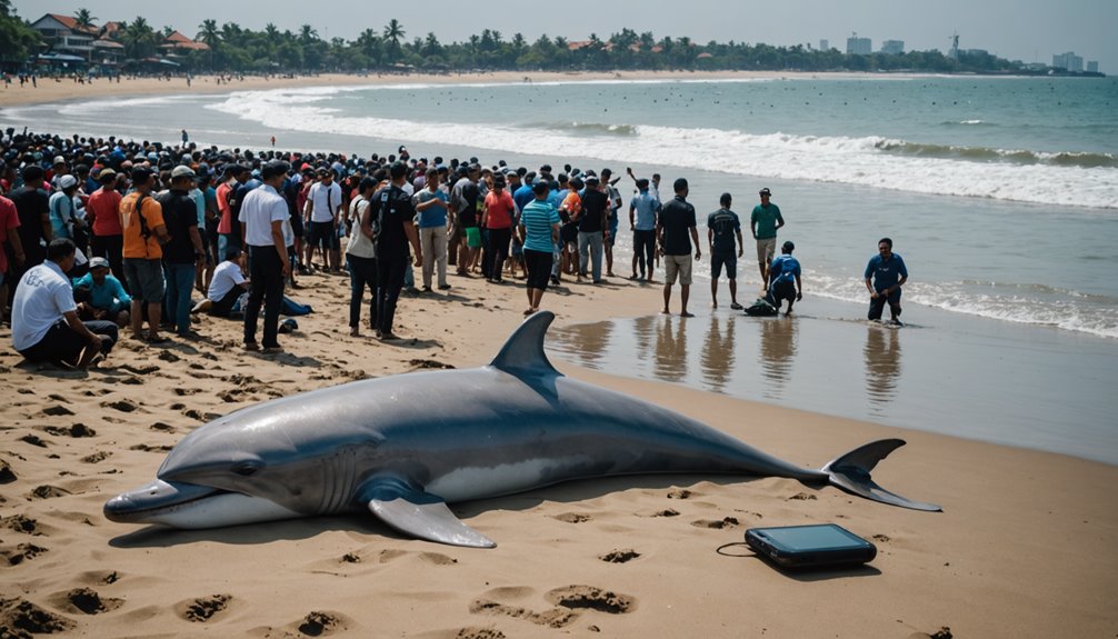 dolphins found dead bekasi