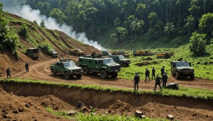 illegal gold mining operation