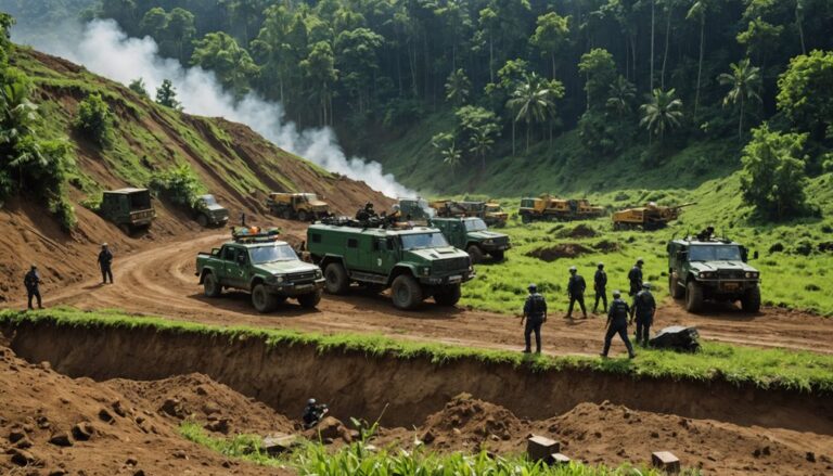 illegal gold mining operation