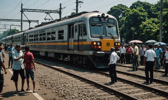 peringatan sebelum tabrakan kereta