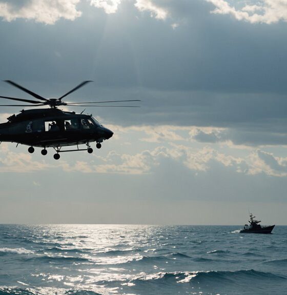 pencarian korban dengan helikopter